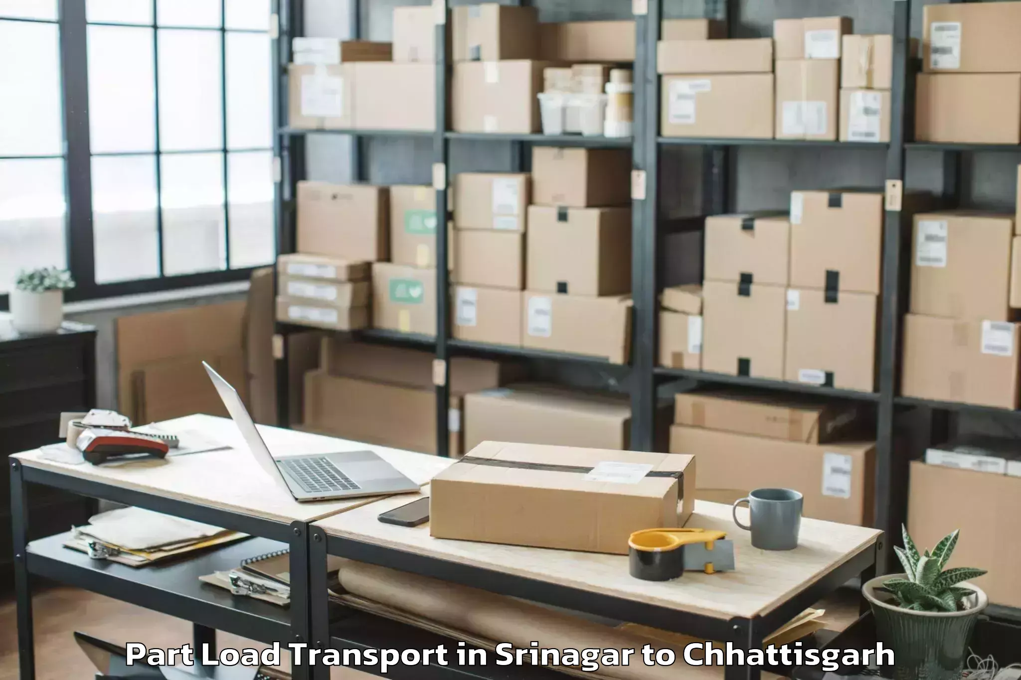 Book Srinagar to Chakarbhatha Part Load Transport